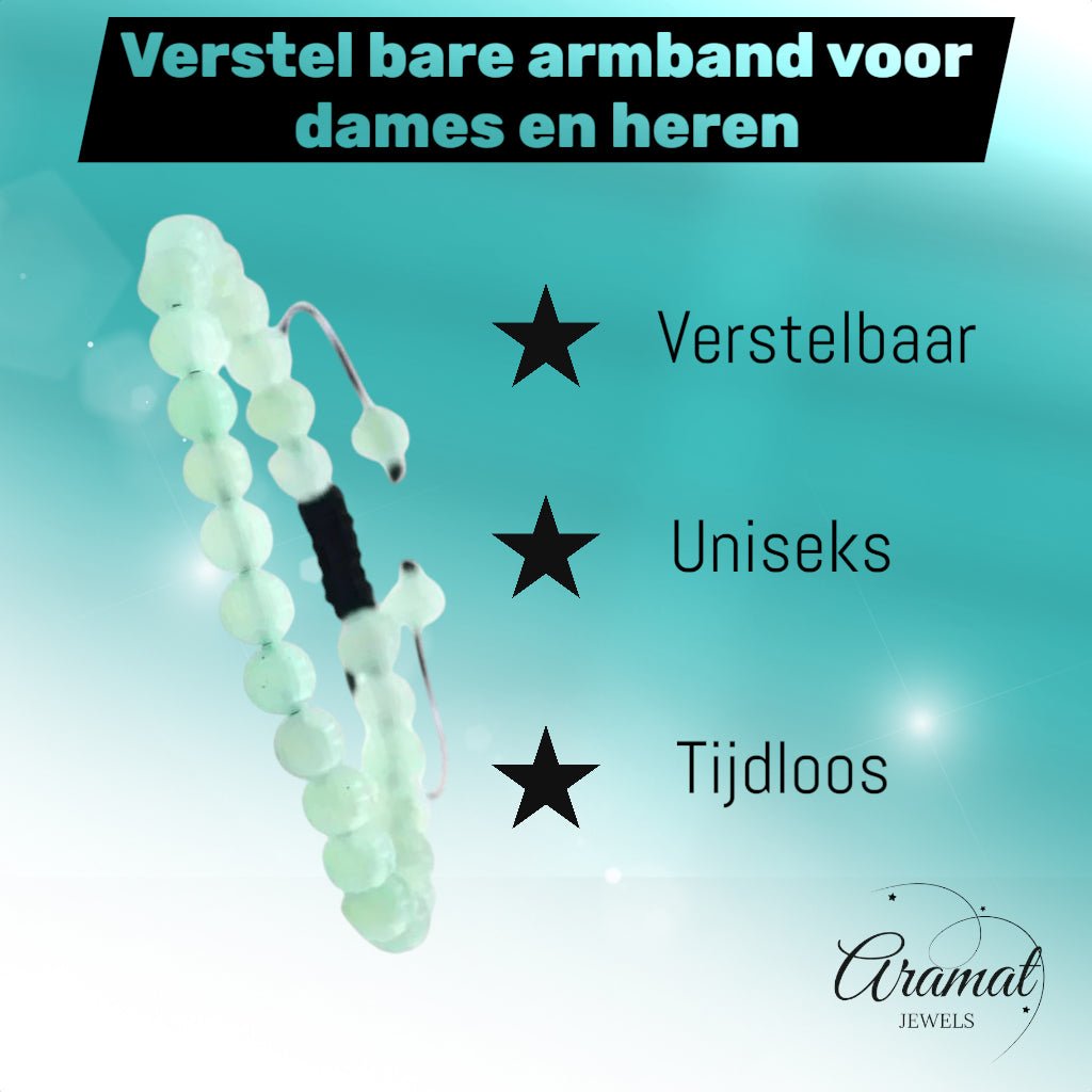Verstelbare Armband Met Groene Aventurijn - Aramat Jewels - Armbanden - cadeautip