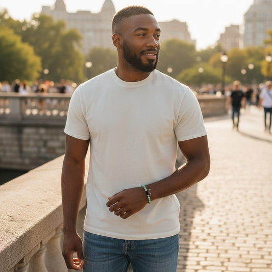 Verstelbare Groene Streepagaat Armband - Aramat Jewels - Armbanden - cadeautip