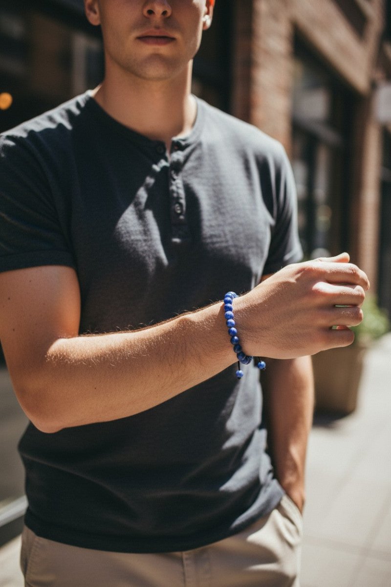 Verstelbare Lapis Lazuli Armband natuursteen - Aramat Jewels - Armbanden - cadeautip