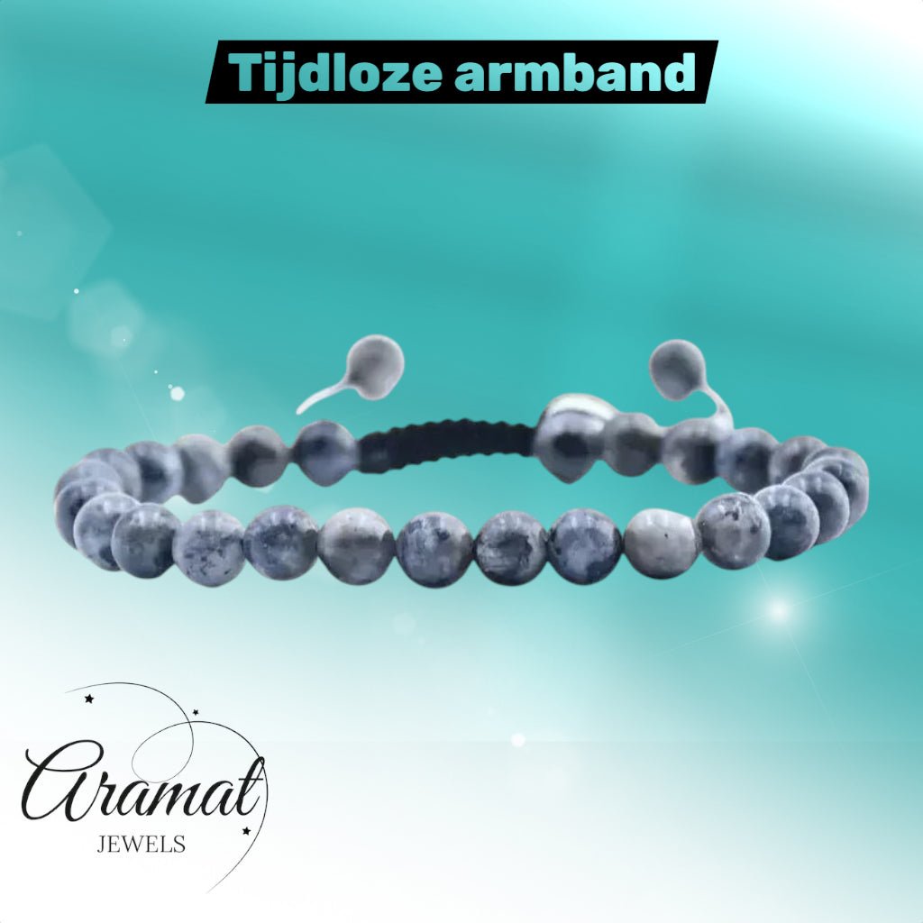 Verstelbare Larvikiet Labradoriet Armband - Aramat Jewels - Armbanden - cadeautip