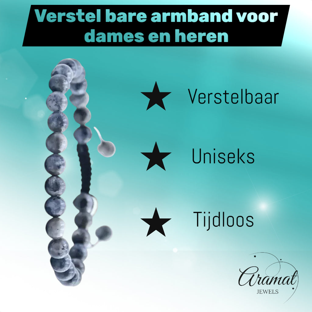 Verstelbare Larvikiet Labradoriet Armband