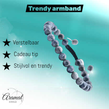 Verstelbare Larvikiet Labradoriet Armband