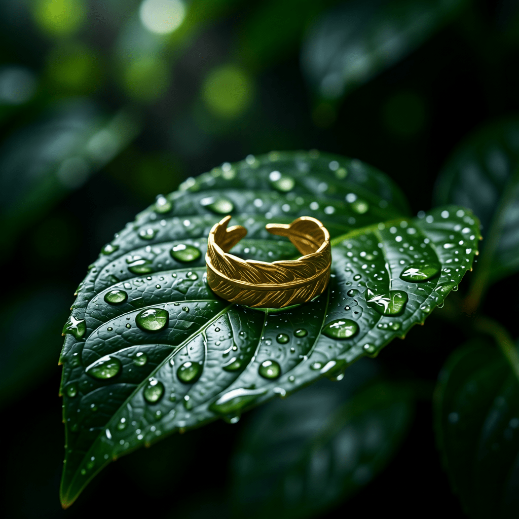 Verstelbare RVS Ring met Veertje Motief - (8 mm) - Aramat Jewels - Ringen - cadeautip