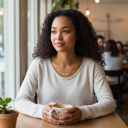 Chaîne en acier doré avec barre en zircone