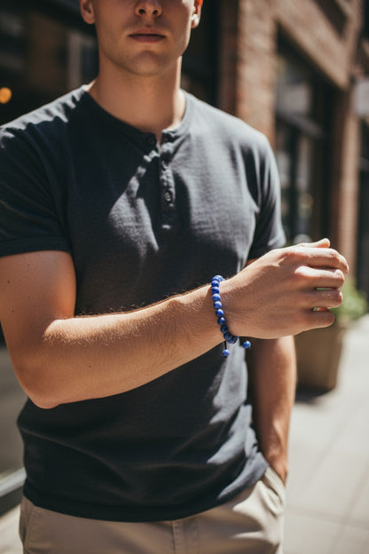 Verstelbare Lapis Lazuli Armband natuursteen