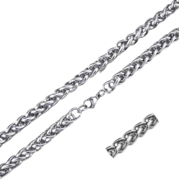 Vossenstaart Halsketting RVS 75 cm – 10 mm - Aramat Jewels - Halskettingen - cadeautip