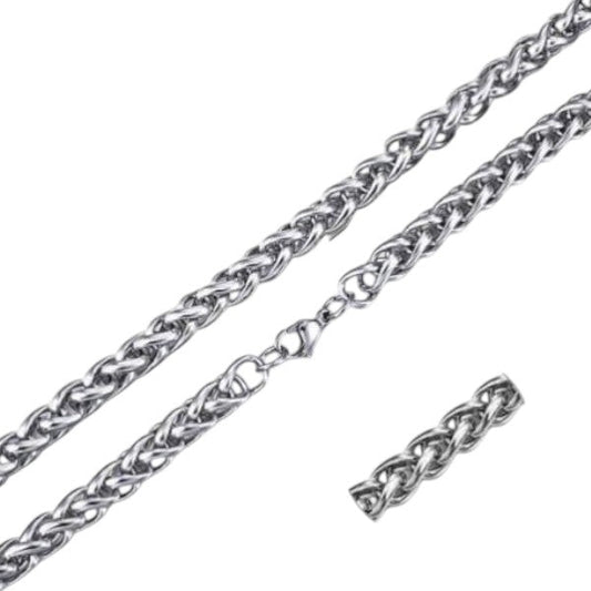 Vossenstaart Halsketting RVS 75 cm – 10 mm - Aramat Jewels - Halskettingen - cadeautip