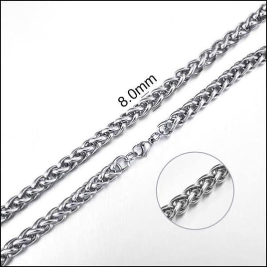 Vossenstaart Halsketting RVS 75 cm – 8 mm - Aramat Jewels - Halskettingen - cadeautip