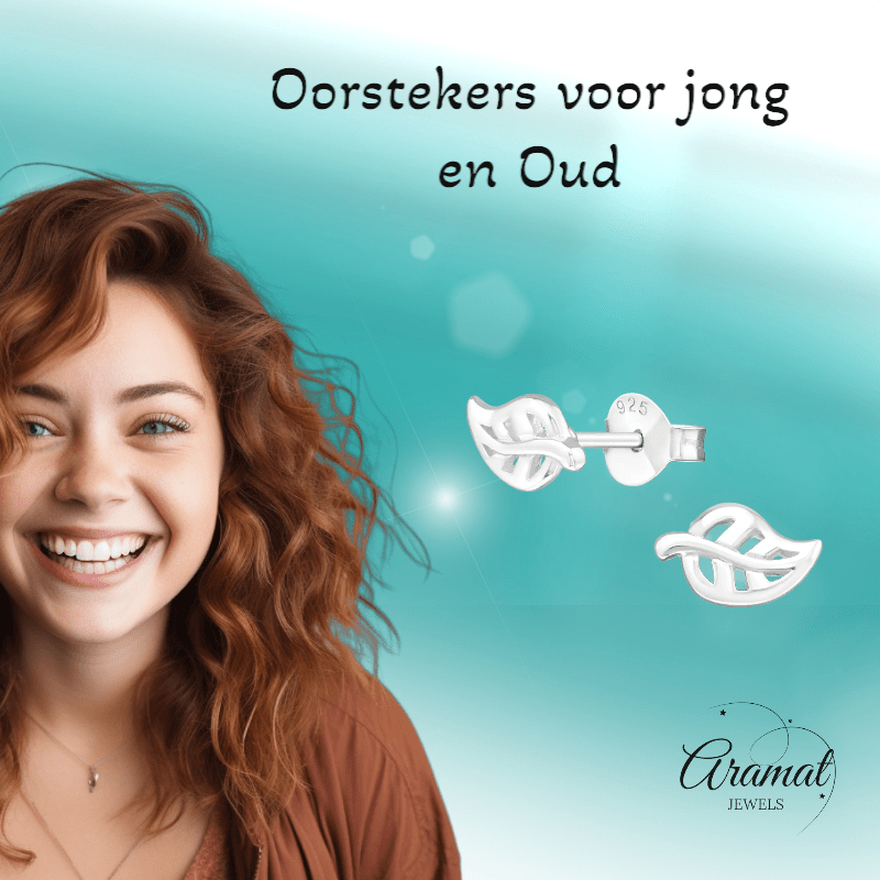 Zilveren Blaadje Oorbellen – 7x5mm - Aramat Jewels - Oorbellen - cadeautip