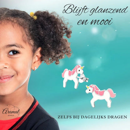 Eenhoornoorbellen voor meisjes.