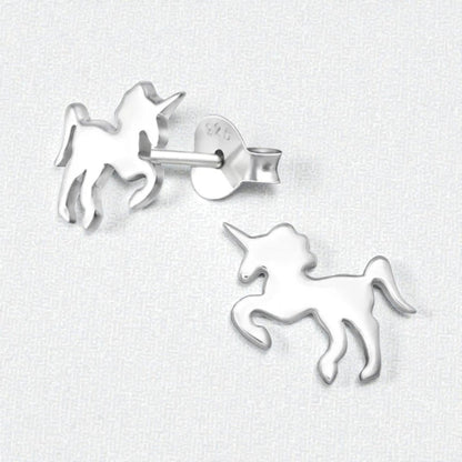 Zilveren Eenhoorn Oorbellen - Tijdloos Cadeau Meisje - Aramat Jewels - Oorbellen - cadeautip