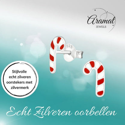 Zilveren kinder oorbellen zuurstok – 10x5 mm - oor4908 - 990 - Oorbellen kopen# - 10mm - 925 Zilver - alles