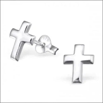 Sterling kruis oorbellen