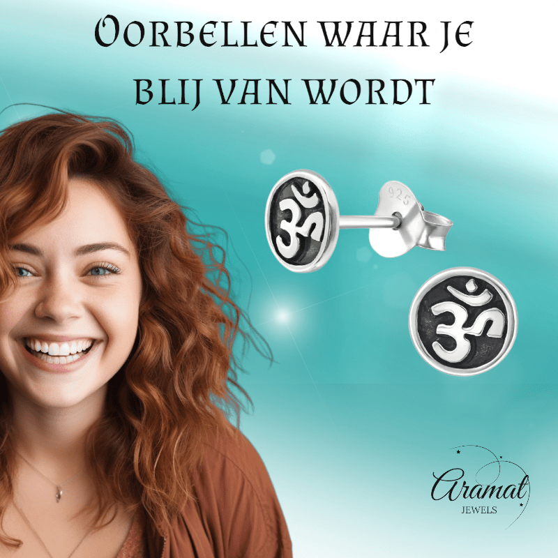 Zilveren Ohm oorbellen – 6 mm nikkelvrij - oor4767 - 21608 - Oorbellen kopen# - 6mm - 925 Zilver - alles
