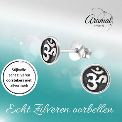 Zilveren Ohm oorbellen – 6 mm nikkelvrij - oor4767 - 21608 - Oorbellen kopen# - 6mm - 925 Zilver - alles