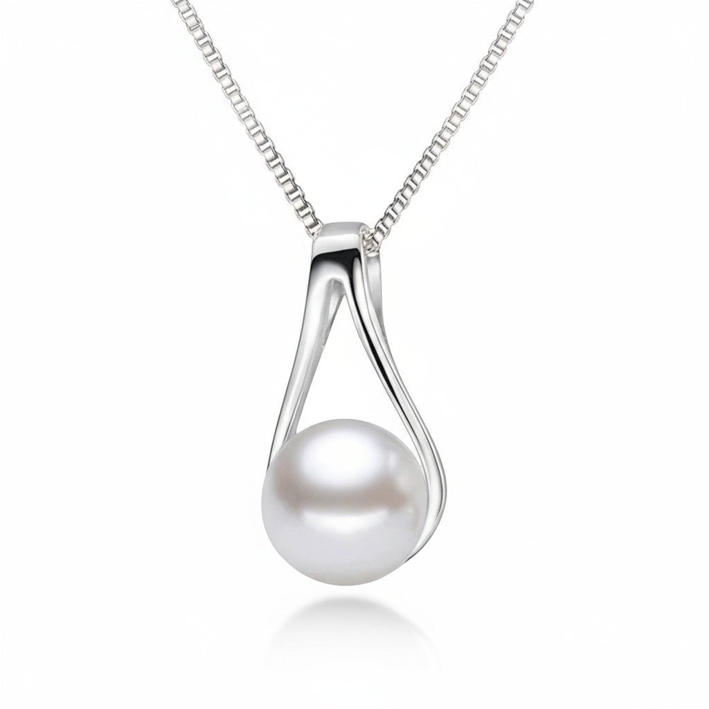 Zilveren Parel Ketting dames - Aramat Jewels - Halskettingen - cadeautip
