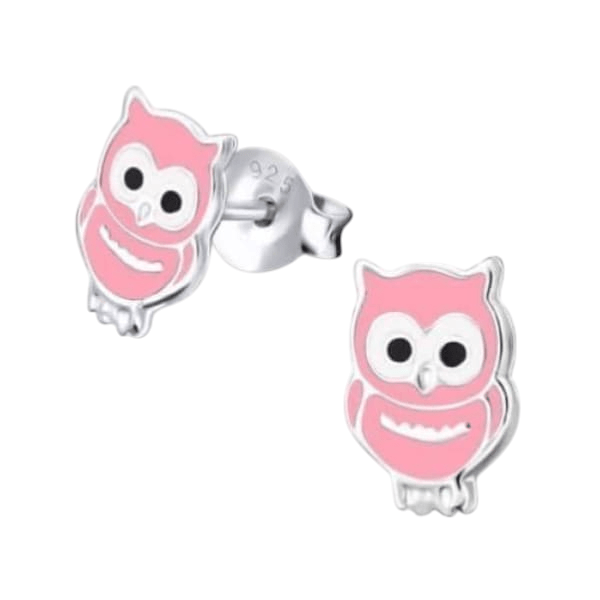 Zilveren Uiltjes Oorbellen Roze 9mm - oor263 - 308 - Oorbellen kopen# - 925 Zilver - 9mm - alles