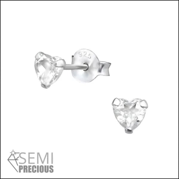 Sterling zilveren hart oorbellen