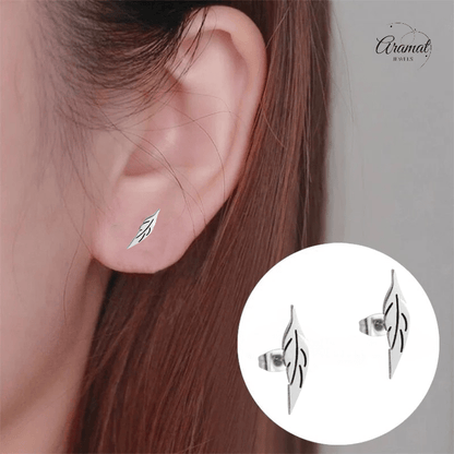 Zilverkleurige blad oorbellen 11×2 mm - oor3206 - Oorbellen kopen# - 11mm - alles - blad