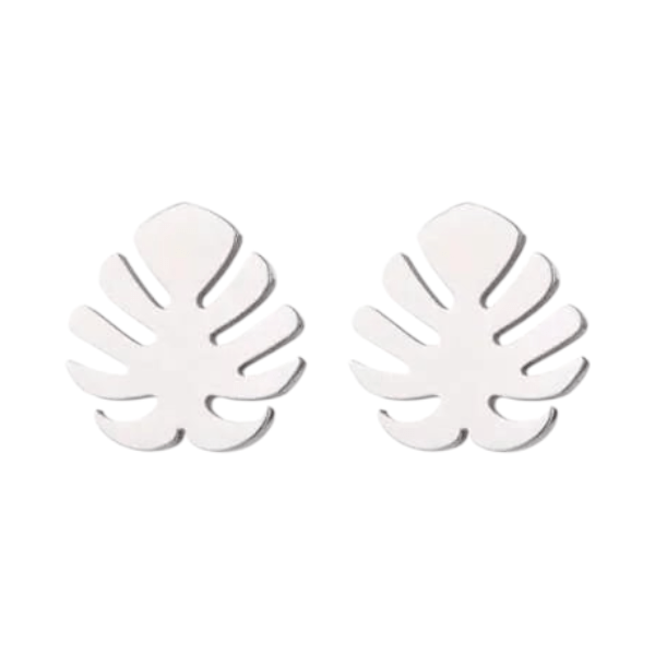 Zilverkleurige blad oorbellen Ø10 mm - oor4237 - Oorbellen kopen# - 10mm - alles - blad