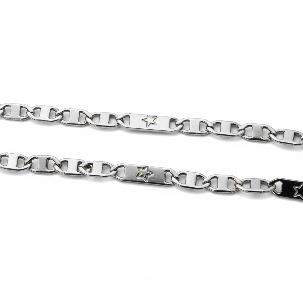 Zilverkleurige Marine Schakel Ketting - Aramat Jewels - Halskettingen - cadeautip