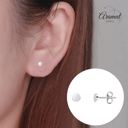 Zilverkleurige Ronde Oorstekers RVS 3mm - Aramat Jewels - Oorbellen - cadeautip