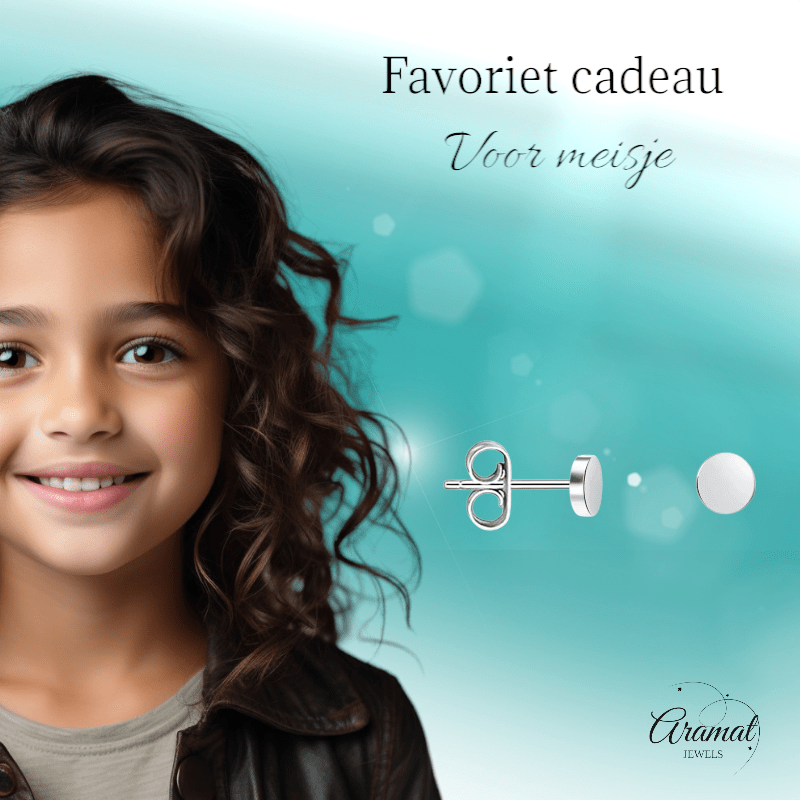 Zilverkleurige Ronde Oorstekers RVS 3mm - Aramat Jewels - Oorbellen - cadeautip