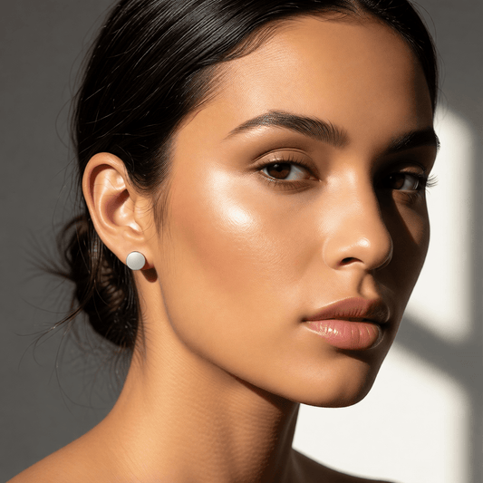 Zilverkleurige Ronde Oorstekers RVS 6mm - Aramat Jewels - Oorbellen - cadeautip