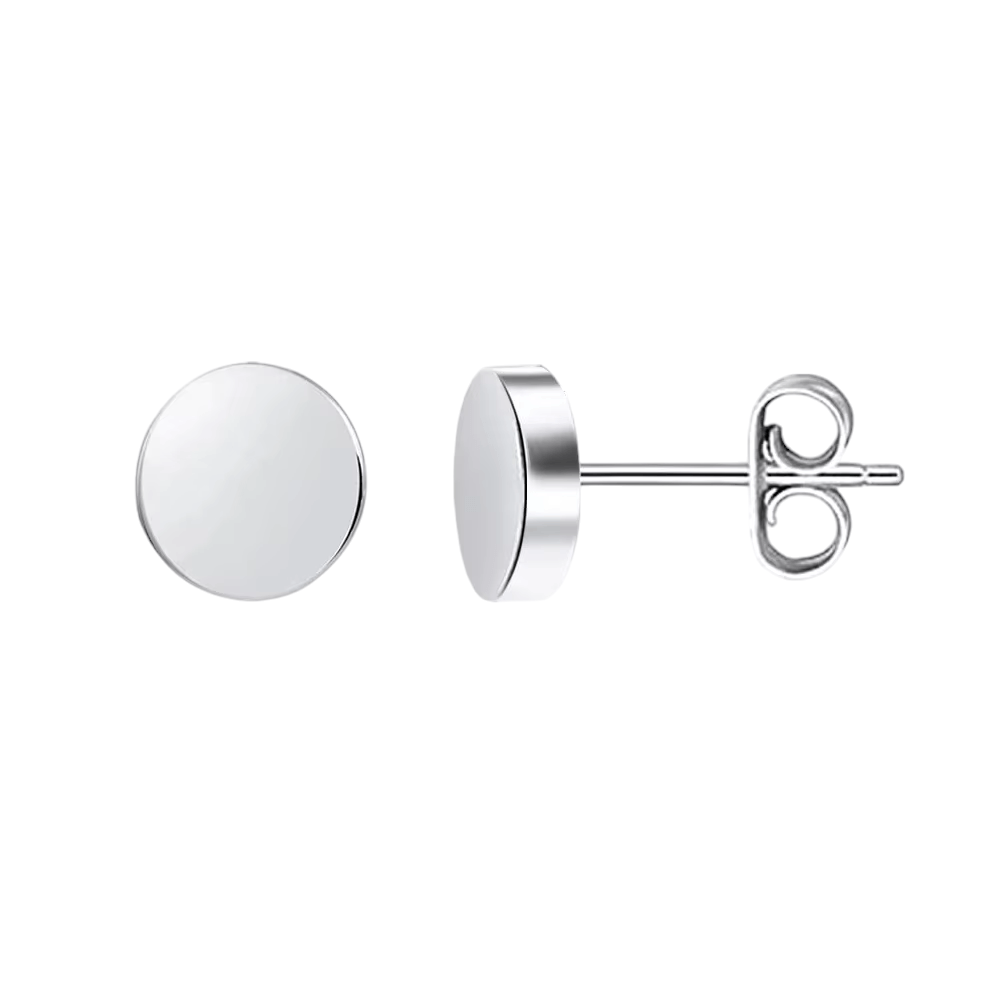 Zilverkleurige Ronde Oorstekers RVS 7mm - Aramat Jewels - Oorbellen - cadeautip