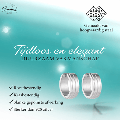 Zilverkleurige RVS Klapcreolen - 20 mm - oor5820 - se41103 - Oorringen kopen# - 20mm - 7mm - alles