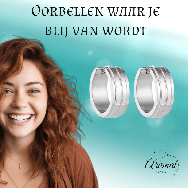 Zilverkleurige RVS Klapcreolen - 20 mm - oor5820 - se41103 - Oorringen kopen# - 20mm - 7mm - alles