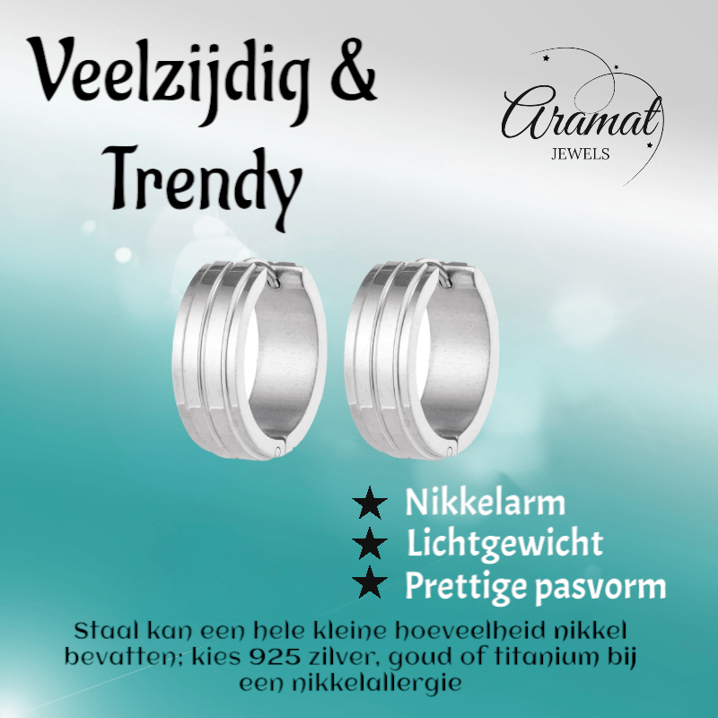 Zilverkleurige RVS Klapcreolen - 20 mm - oor5820 - se41103 - Oorringen kopen# - 20mm - 7mm - alles