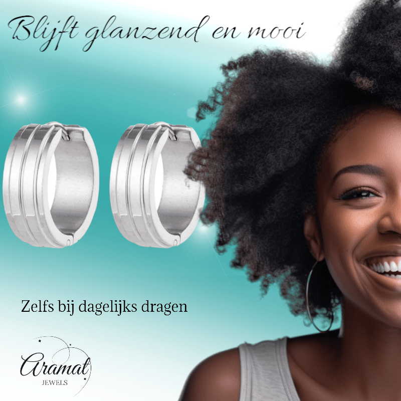 Zilverkleurige RVS Klapcreolen - 20 mm - oor5820 - se41103 - Oorringen kopen# - 20mm - 7mm - alles