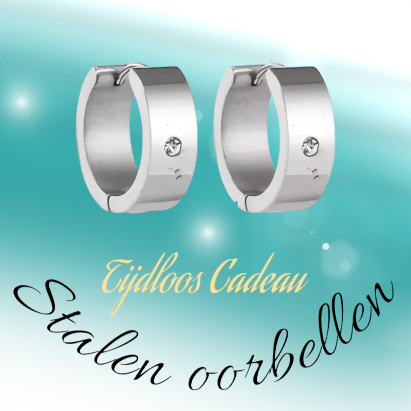 Brede Huggie Oorringen 20x7mm Zilverkleur