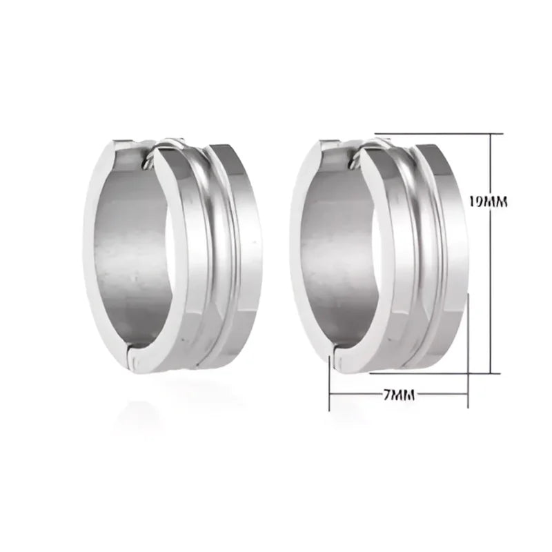 Oorbellen van roestvrij staal met een rond design