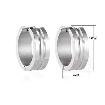 Oorbellen van roestvrij staal met een rond design