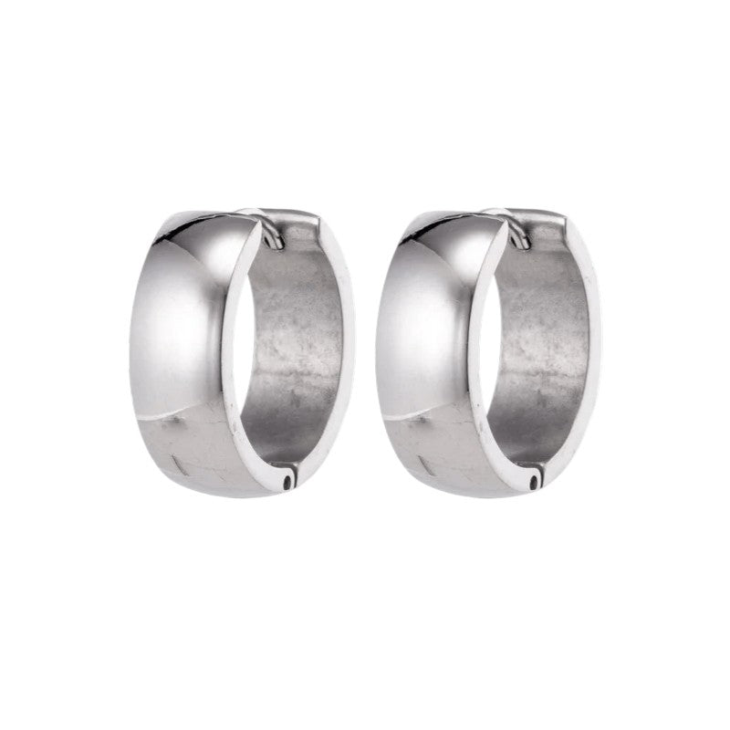 Zilverkleurige stalen oorringen 20 mm - oor5829 - se43133 - Oorringen kopen# - 20mm - alles - cadeau