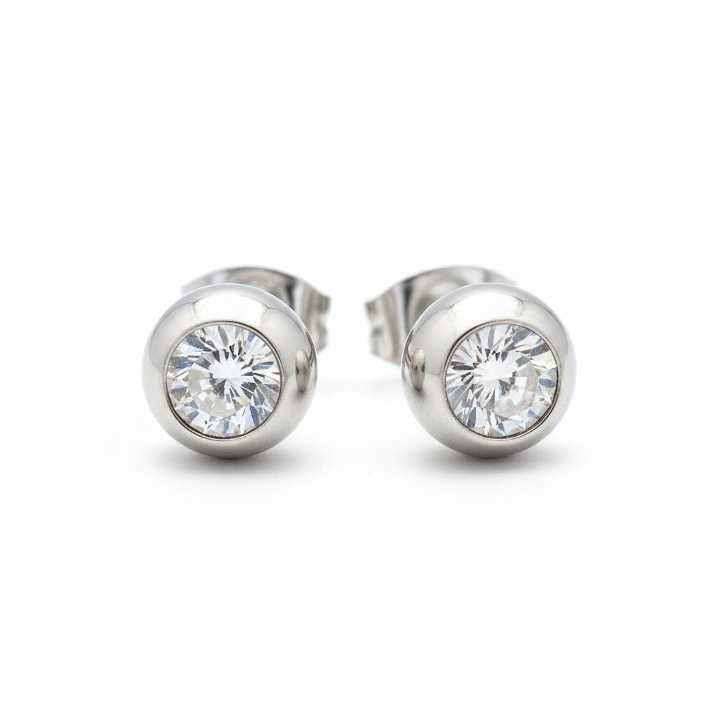 Zirkonia Steen Oorbellen - Aramat Jewels - Oorbellen - cadeautip