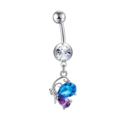 Zomerse Vlinder Zirkonia Navelpiercing