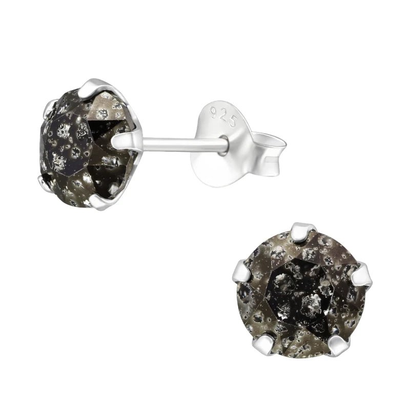 Zwarte Kristal Oorbellen 925 Zilver – 6mm Black Diamond - oor789 - 34950 - Oorbellen kopen# - 6mm - alles - cadeau