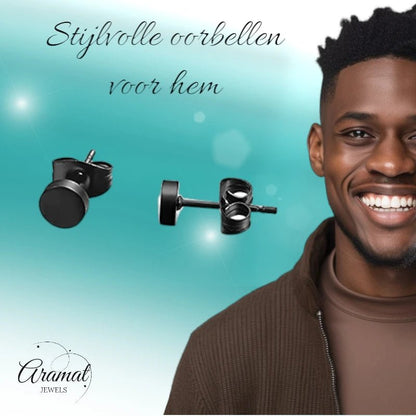 Zwarte Zweerknopjes RVS – 3mm | Mini Oorknopjes - oor3151 - ss0021 - Oorbellen kopen# - 3mm - alles