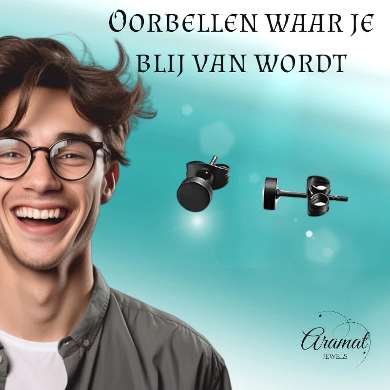 Zwarte Zweerknopjes RVS – 3mm | Mini Oorknopjes - oor3151 - ss0021 - Oorbellen kopen# - 3mm - alles