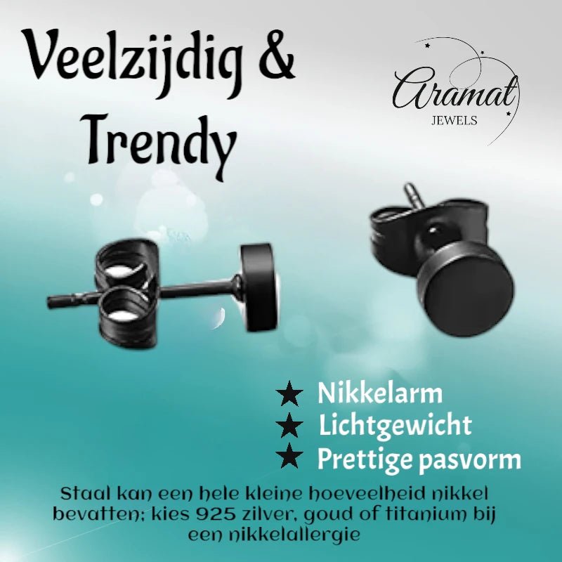 Zwarte Zweerknopjes RVS – 3mm | Mini Oorknopjes - oor3151 - ss0021 - Oorbellen kopen# - 3mm - alles