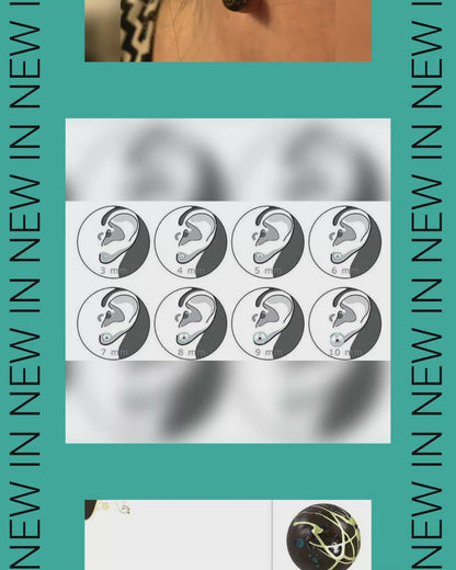 Boucles d'oreilles rondes mignonnes à effet éclaboussé